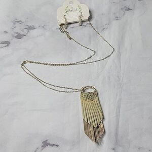 4/$20 Velvet Leather Tassel Necklace